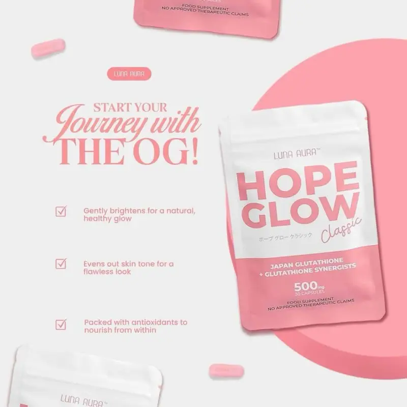 luna aura advanced glutathione Luna Aura Hope Glow Gluta Classic - 500mg Supplement with Reduced L- Glutathione & N-Acetyl Cysteine for Radiant Beauty luna aura advanced glutathione Luna Aura Hope Glow Gluta Classic - 500mg Supplement with Reduced L- Glutathione & N-Acetyl Cysteine for Radiant Beauty