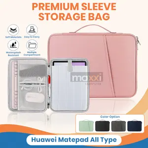 Sleeve Bag for Tablet Huawei Matepad 12X 2026 Edge 14.2 11.5 2025 12 X Pro 12.2 13.2 Air 11.5S S SE 11 10.4 R T10 T10 s 10.1 Inch Handle Tas Bag Pouch Case Casing Cover Sarung Jinjing Handbag Storage Sekolah Kerja Kuliah OPT