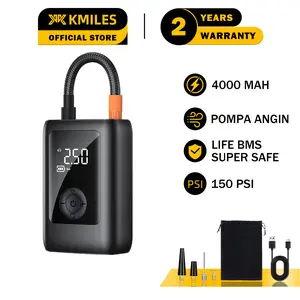 Pompa Ban Motor 4000mAh 150PSI Pompa Ban Elektrik Pompa Ban Mobil Pompa Ban Sepeda Dengan Power Bank Dan Lampu Penerangan