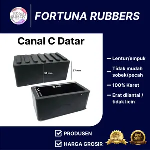 KAKI KARET TANGGA BAJA RINGAN CANAL C DATAR UKURAN 35X75 MM