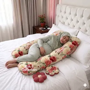 Bantal Hamil 2 Lapis SALE 50% Full Silikon Bantal Plus Sarung Ibu 3D