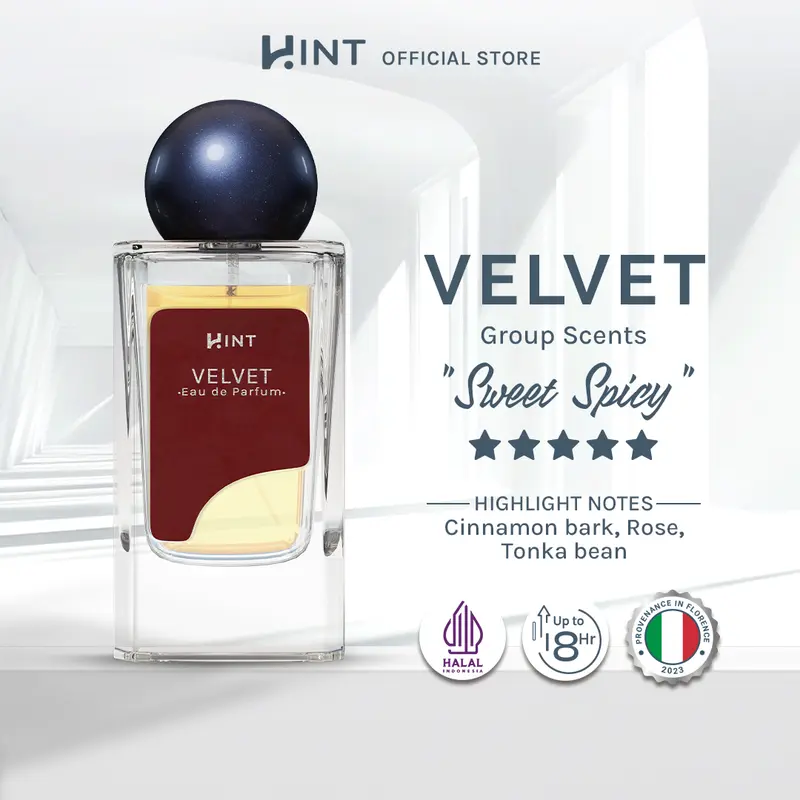 HINT Fragrance - Fabric Series Velvet 50ML Eau de Perfume - Unisex - Sweet Spicy Scent -   Wangi Aroma yang Hangat dan Mewah Elegant yang Menenangkan 0