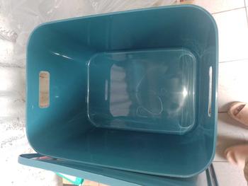 Product Review of FURNITUR88 Kotak Penyimpanan Plastik Serbaguna Keranjang Plastik Dengan Tutup Bahan Plastik Pilihan Warna Putih Biru Kuning from c**d 2