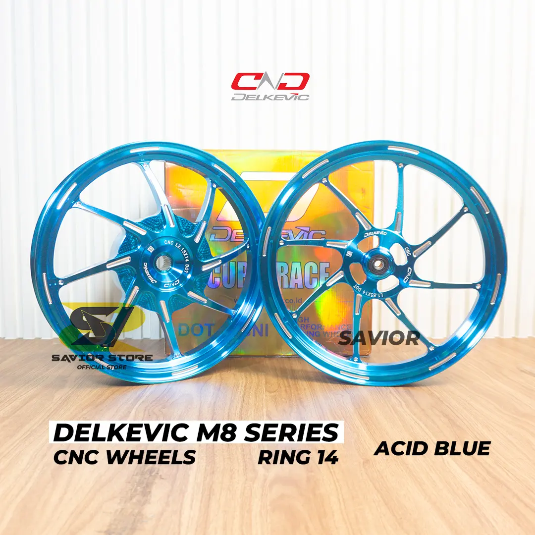 DELKEVIC VELG M8/D-SERIES RING 14 LEBAH 185-215 PLUG AND PLAY UNTUK VARIO 160 ABS CBS VARIO 125 150 MIO BEAT SCOOPY MIO M3 PCX 160 MOTORCYCLE