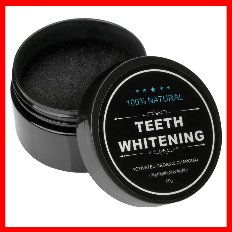 COD / Pemutih Gigi Teeth Whitening Actived Charcoal Powder 100% Natural Aktivated Organic Charcoal 60g Atasi Gigi Kuning Karang Bau Mulut 4