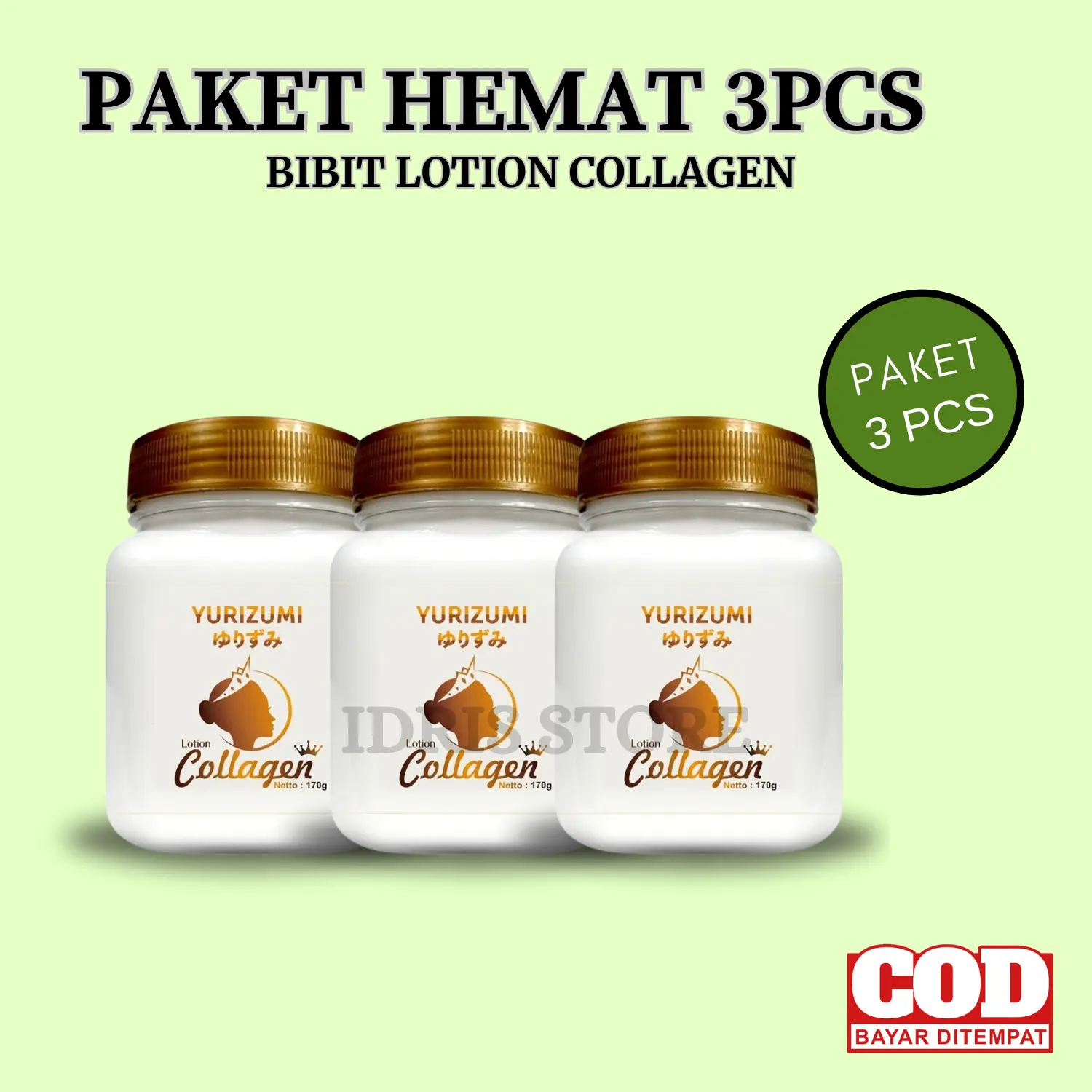 [PAKET HEMAT 3Pcs] Bibit Collagen Lotion Untuk Mencerahkan dan Merawat Kulit BPOM