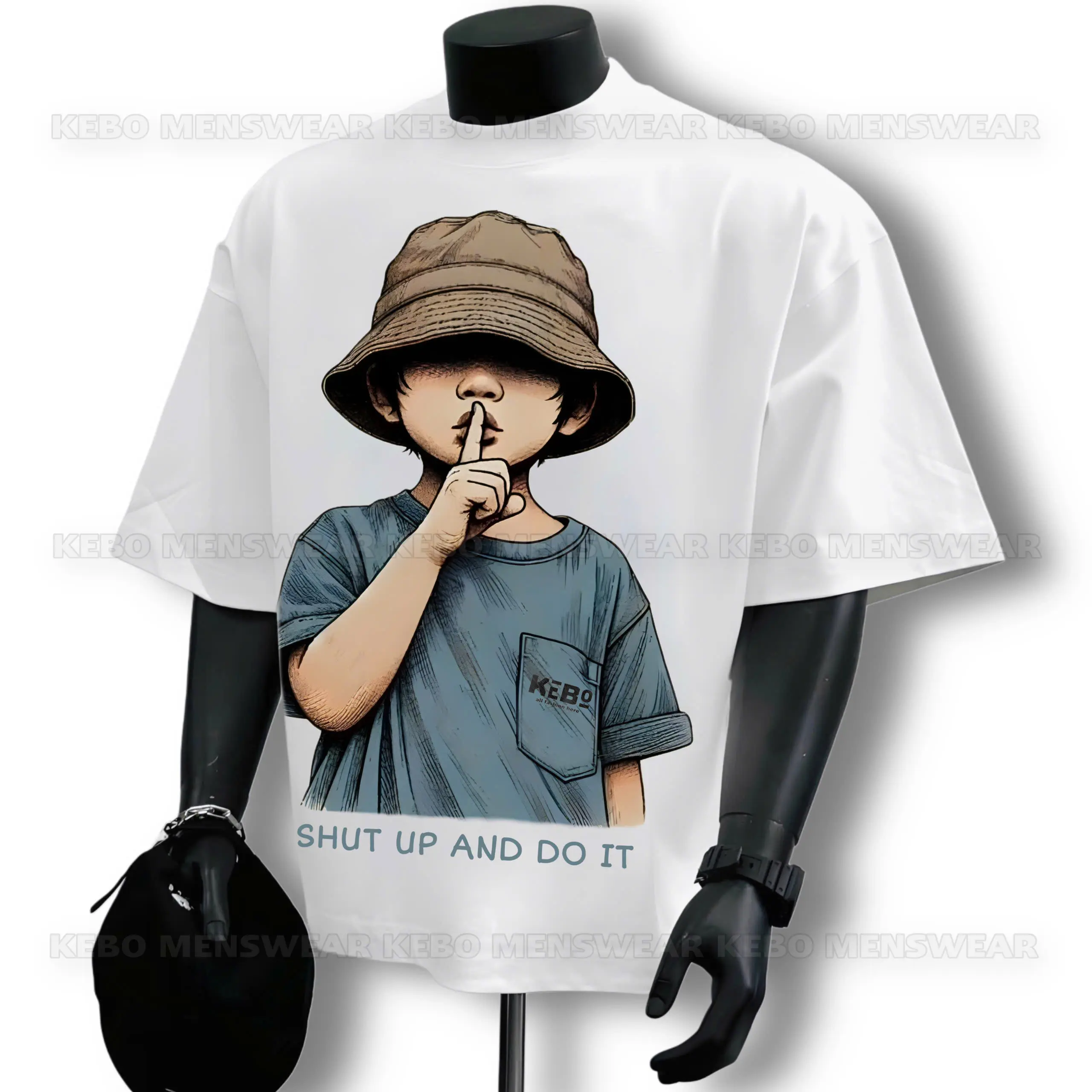 Áo Phông Nam Nữ KEBO Menswear Cotton 4 Chiều Mềm Mịn Basic Cổ Tròn Top MŨ NÂU Si