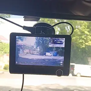 3 Lensa Dashcam 4 Inch Mobil 1080p Full HD Kamera Mundur Parkir Belakang Monitor Car Kabel