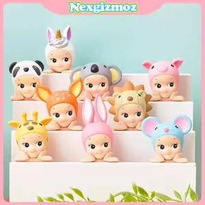 Sonny angel hippers blind box Sonny Angel Hippers Looking Back Dreaming Animal Harvest Standing Wonderland Cactus Rabbit Decorative Mini FigureTempelan Hp Stiker ponsel boneka kecil single blind box seri hewan seri buah