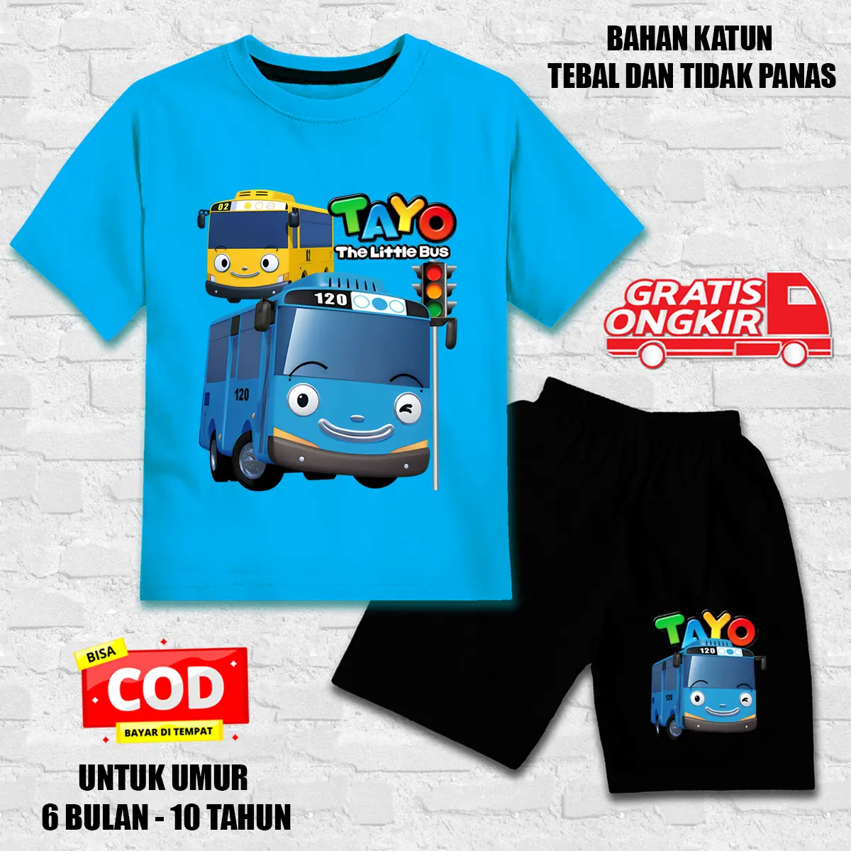 setelan anak laki laki / setelan anak perempuan / set baju kaos pendek anak 119