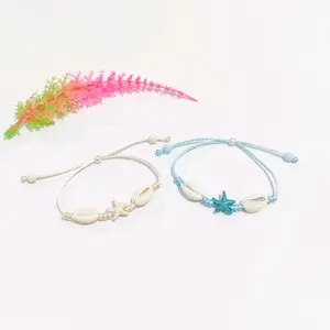 Gelang Manik Bintang laut Model Batu Pirus