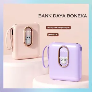 PowerBank Mini 20000 mAh Ultimate Backup Battery Cute good quality Mini Kartun genuine backup battery Spare battery good quality powerbankCharger for Samsung iPhone Jam Baterai