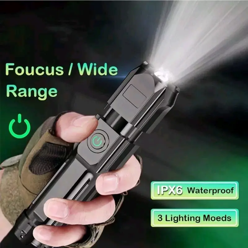 Senter SWAT Mini Fokus Zoom F15T LED Super Terang 36W Cahaya Putih 0
