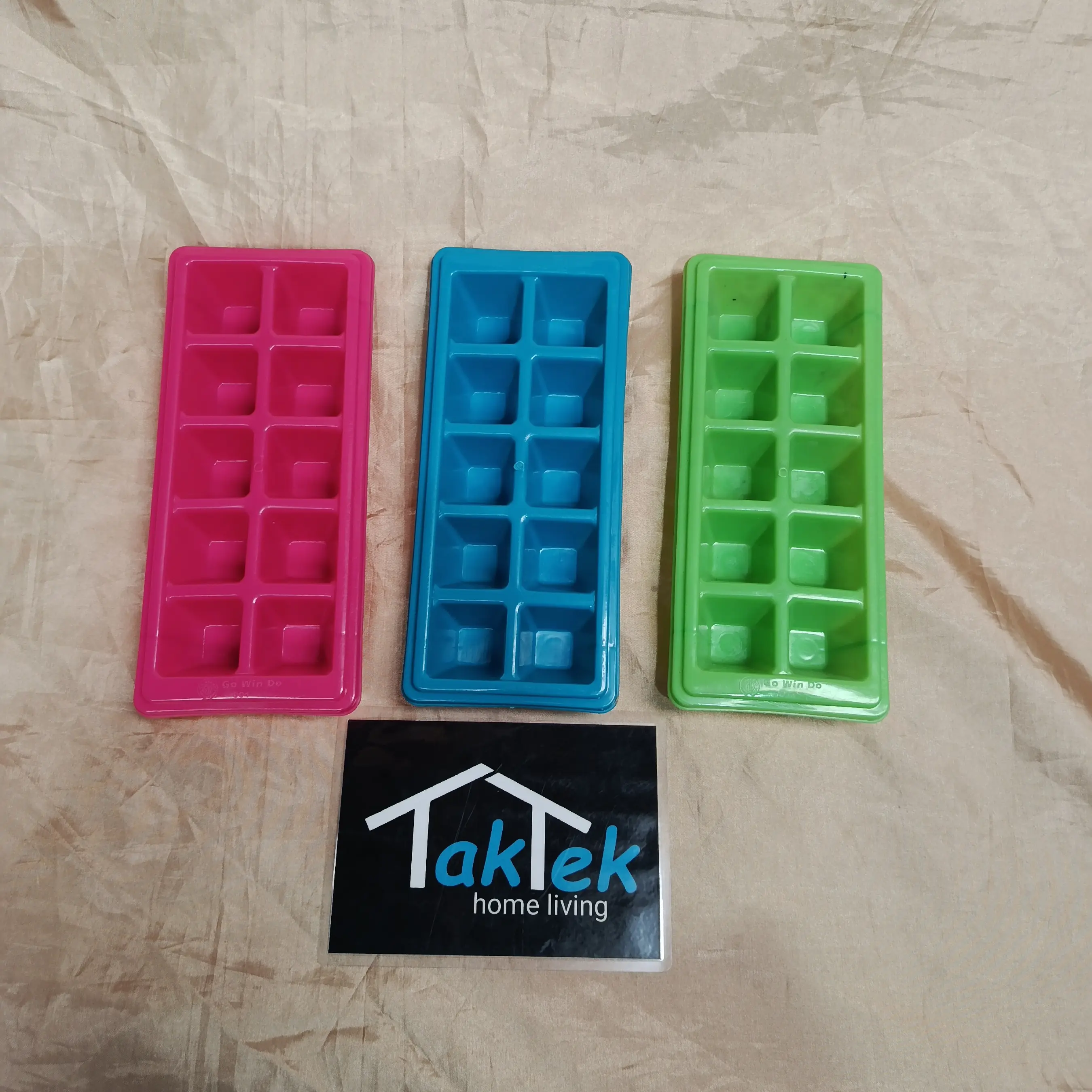 CETAKAN ES BATU JELLY WADAH KOTAK ICE CUBE TRAY PLASTIK SEKAT WARNA WARNI ISI 10 FOOD GRADE SERBAGUNA