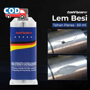 Lem Besi Tahan Panas AB Waterproof Super Kuat untuk Logam Baja Aluminium Repair Industrial 50ml