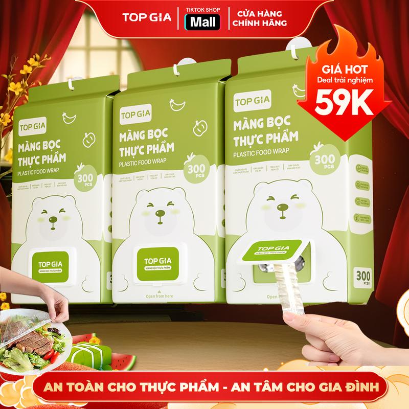  BỊCH LỚN - 300 CÁI  Túi Màng Bọc Thực Phẩm Treo Tường Dạng Rút TopGia An Toàn Tiện Lợi Có Chun Co Dãn Siêu Dai  Bịch 300 Cái  Chất Liệu PE Dày Bền Chống Bay Mùi MangBocThucPhamCoGian   MBTP-DEALRE  