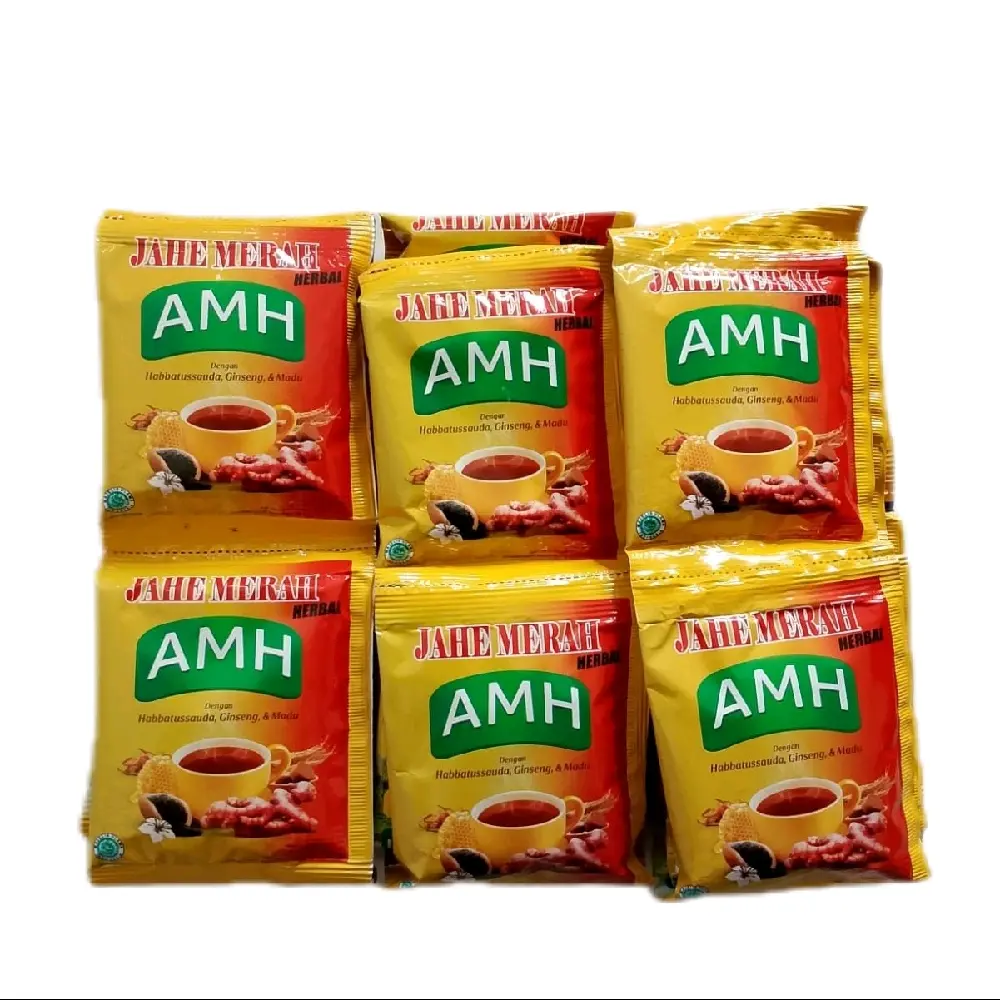 AMH Jahe Merah Minuman Herbal Instan Tradisional dengan Ekstrak Jahe Merah 8,3% & Bahan Alami Lainnya untuk Kesehatan Alami - Gula