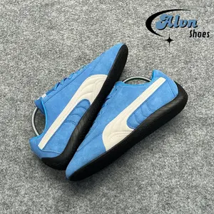 Alvn Shoes Sepatu P*ma Speedcat Blue White Kasual Pria Wanita Bahan Suede Ukuran 36-44 Free Ongkir Sneakers Casual Terbatas
