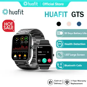 【Hot sale & Garansi 1 tahu】Huafit GTS Jam Smartwatch 1.83-inch touch screen | IP67 | Ultra-long battery life | Bluetooth calls Telepon | Tes tekanan dan oksigen darah | Fungsi olahraga | jam tangan pintar jam tangan pria jam tangan wanita