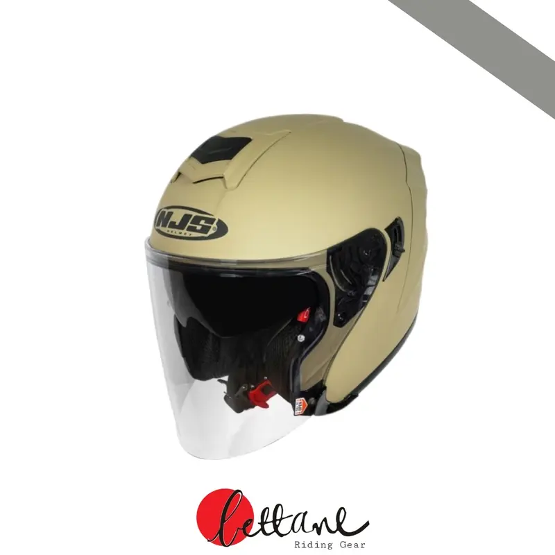 Helm NJS Half Face Kairoz DV Solid Double Visor dengan Sistem Tali Pengikat Microlock untuk Sepeda Motor - Motorcycle 7