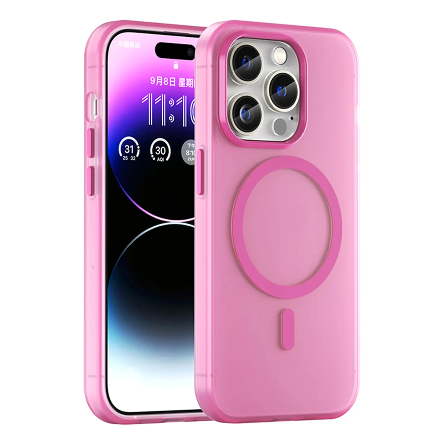 Shockproof Magnetic Phone Case for iPhone 16 Pink Phone Case 15 Plus 14 Pro Simple Soft Case iPhone 13 Pro Max 12 11 Simple Transparent Phone Case