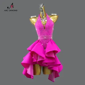 PRODUK TERBARU! Latin Dance Competition Dresses Dancewear Skirt Womens Top Suit Female Urban Ballroom Girls Sexy New Costume Sport Party Clothes