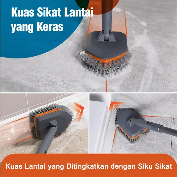 BOOMJOY Hadiah ramadan Penyikat Multifungsi dengan pegangan panjang  Untuk membersihkan bak mandi, shower, dan cermin 2