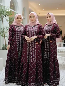 Nadia Gamis Salur Bahan Rayon Premium Grade A BUSUI Friendly Cantik Mewah Muslim Wanita Syari Remaja Hitam Lebaran Nyaman