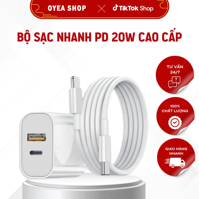Bộ Sạc nhanh PD 20W Không Nóng Máy An Toàn Ổn Định Bảo Hành 12 Tháng 1