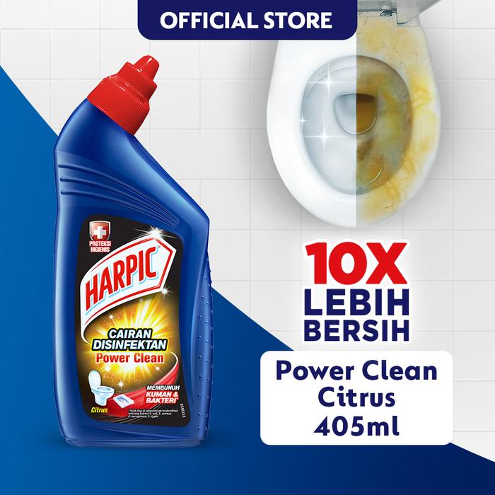 Gambar Harpic Power Clean Disinfektan Citrus 405ml Bottle [Pembersih Toilet] dari Harpic Indonesia Store Kota Administrasi Jakarta Timur Tokopedia