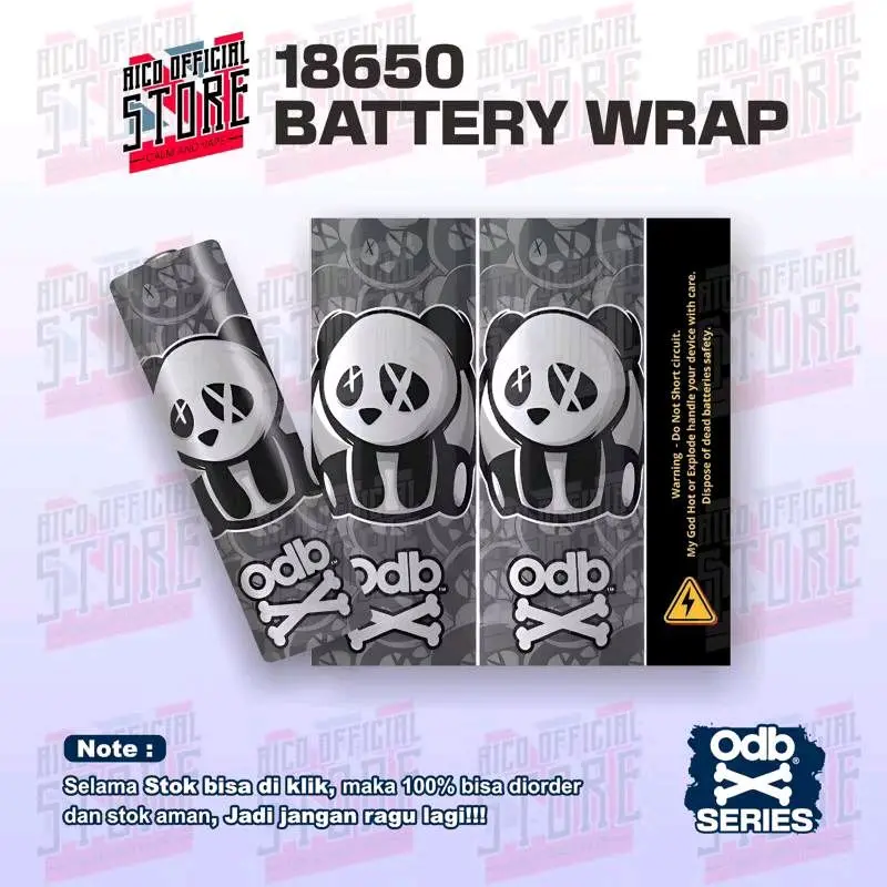 Jaka Custom - Skin Stiker Wrap Baterai 18650 Motif Old ODeBeh Full Desain Untuk Melindungxi Dan Mempercantik Baterai 18650 -  Wrap Battery 18650  Full Motif Plastik