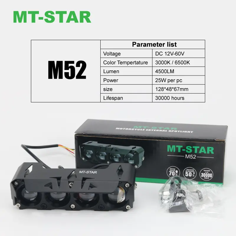 MT-STAR Lampu Tembak Sorot SQL 4 Lensa Plus Devil d2 d3 Original MTSTAR Universal Untuk Car/Motorcycle Car 5