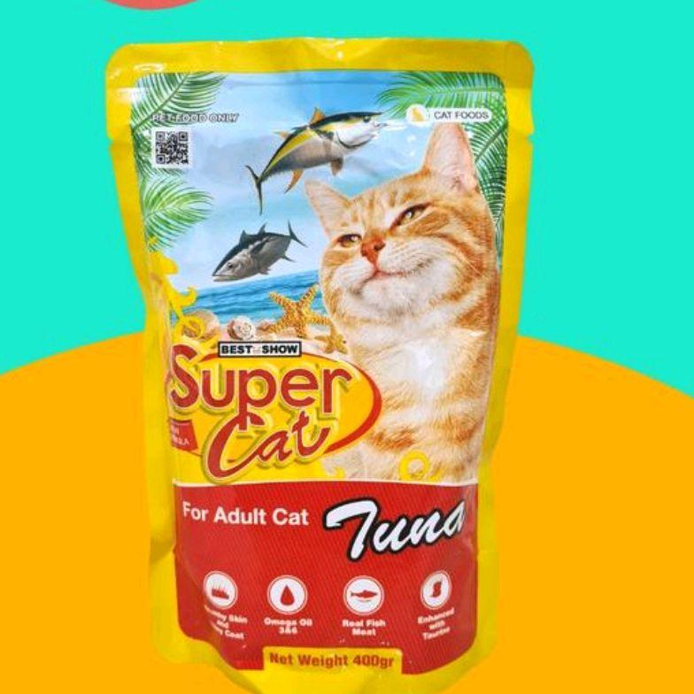 Makanan Kucing Super Cat Pouch 400gr Super Cat Sachet 400gr Supercat