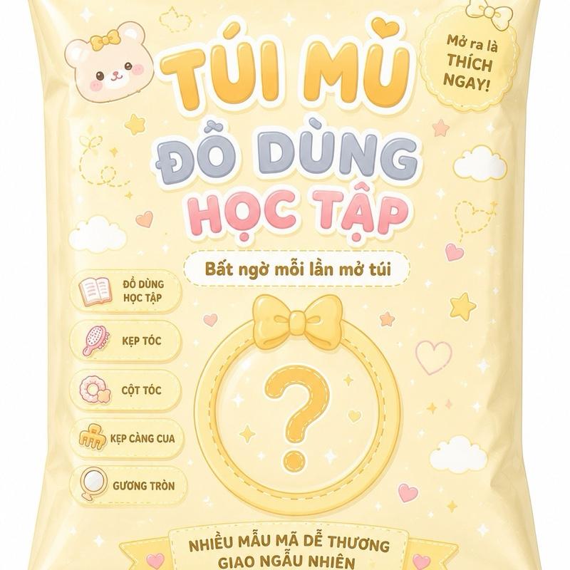 Túi mù phụ kiện , son, gương , đồ dùng học tập