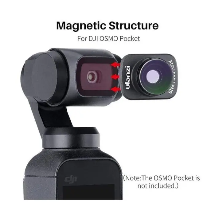 Q㊛UM ULANZI OP8 - DJI OSMO POCKET FISHEYE LENS CONVERTER U♫GQ