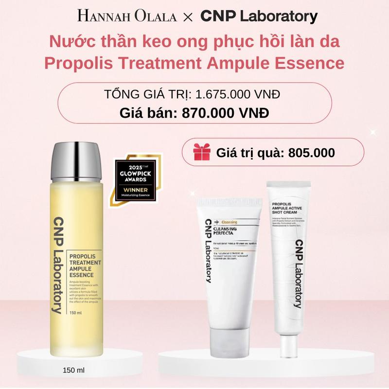 CNP - DEAL 12-2: Nước thần keo ong phục hồi làn da Propolis Treatment Ampule Essence 150ml GIÁ GỐC 1,675K CHỈ CÒN 783K