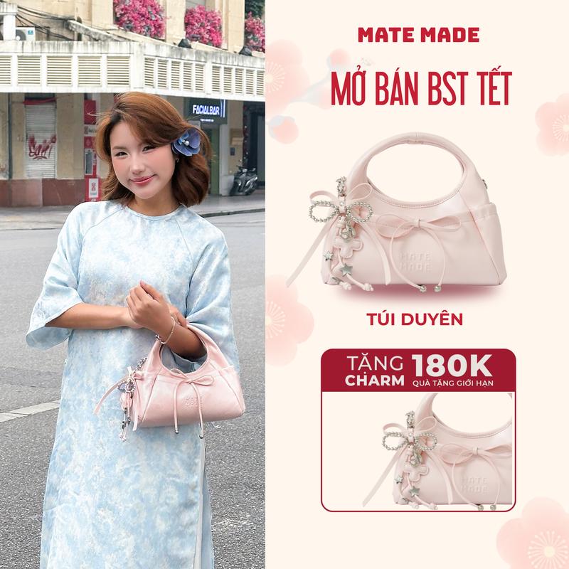 DEAL ĐỘC QUYỀN TIKTOK Túi Xách Nữ Duyên MATE MADE Xách Tay Size 25 TXT251173 - BST TẾT 2026