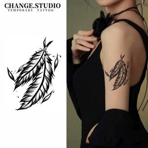 Hình Xăm Tạm Thời, Thiết Kế Hình Xăm Lá, Kéo Dài Trong 15 Ngày, Không Thấm Nước, Không Lo Rung Cảm. Miếng Dán Hình Xăm