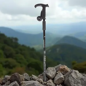 Alat Mendaki Trekking Pole Alpenstocks Climbing Tool - OMSE25BK - Black