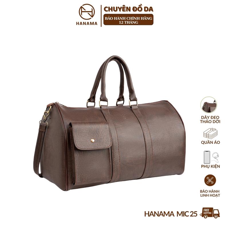   DAILY_HANAMA _Túi du lịch basic nam nữ cao cấp HN Mic - 25 Bag Da đi du lịch - về quê - công tác VIP 