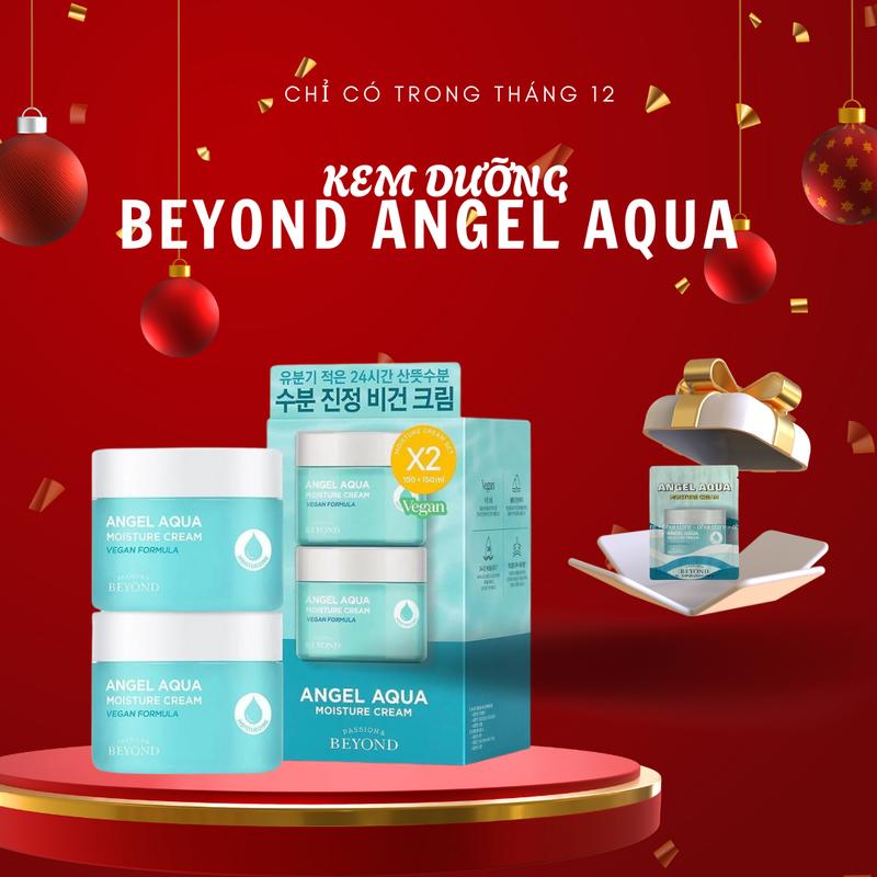 Beyond Kem Dưỡng Ẩm Thuần Chay Beyond Angel Aqua Phiên Bản Màu Xanh Cho Da Mụn & Da Khô Hyaluronic Acid Tri-Sap Complex Chiết Xuất Thực Vật