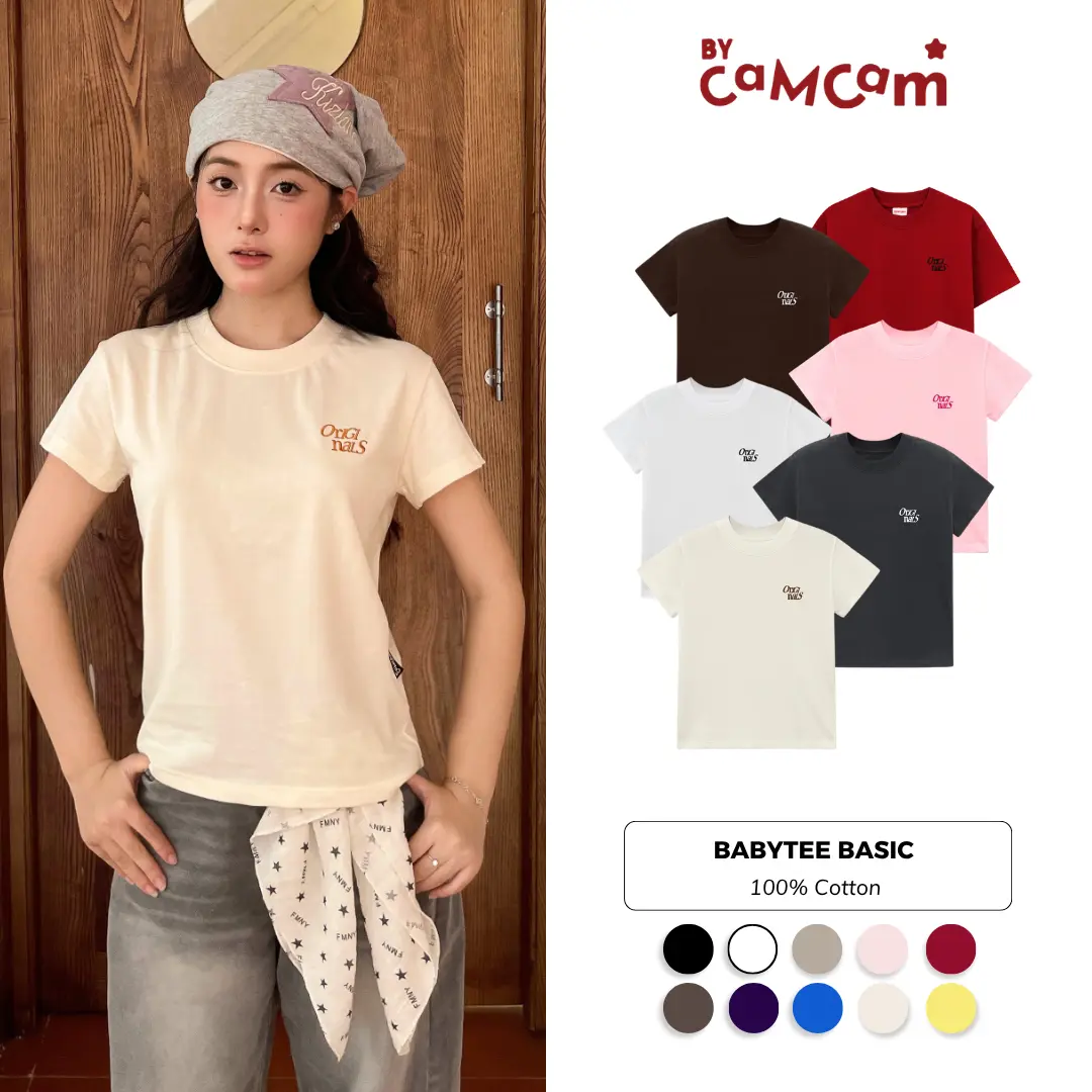 Áo BABYTEE BASIC Nhiều Màu Bycamcam Top Cổ Tròn Nữ Women AMD015