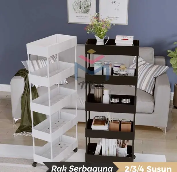 SADESHOP- RAK PERSEGI DAN SEGITIGA SUSUN 4 RODA SERBAGUNA