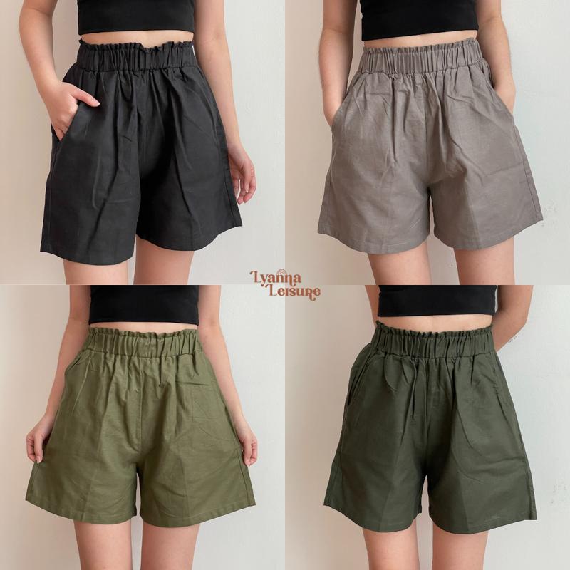 Celana Pendek Linen Wanita Highwaist | JOY | Lyanna Leisure 4