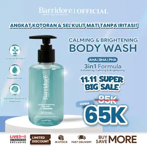 Barridore Bodywash With AHA BHA PHA Bantu Angkat Daki Mencerahkan Kulit Kusam