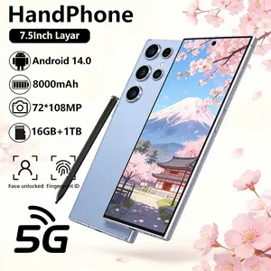 [Harga Spesial Seller] Mobile phone 8GB+256GB Android 14 5G Layar 7,3 Inci Baterai 8000mAh Kamera 72MP+108MP Fitur Face Unlock 3D dan Fingerprint Under Display Smartphone Premium Baterai 8000mAh Bisa COD