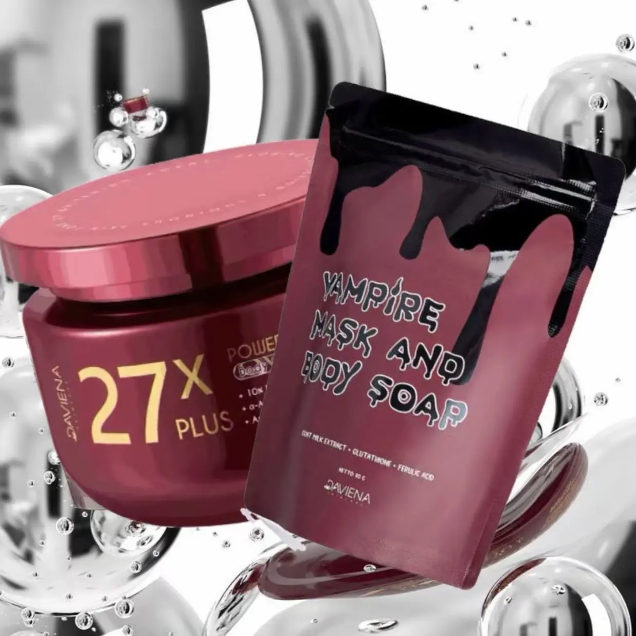 DAVIENA SKINCARE BUNDLING HB DOSTING DAN SABUN VAMPIRE Lotion Perawatan Soap Mandi Tubuh