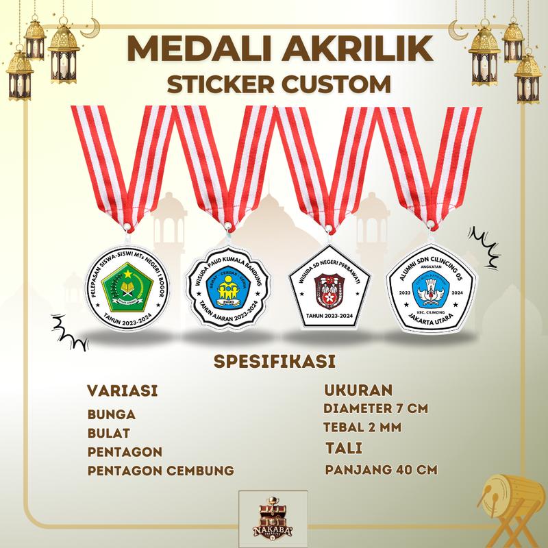 Medali Akrilik Custom Stiker Penghargaan Olimpiade Kelulusan - Shop ...