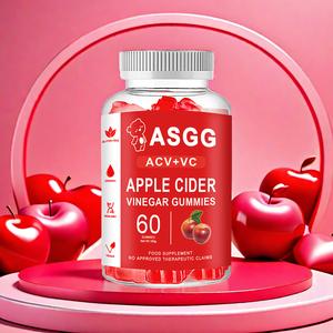 ASGG 60 Gummies Apple Flavor Mudah Alih Untuk Dimakan mudah diminum detoksifikasi 60PCS