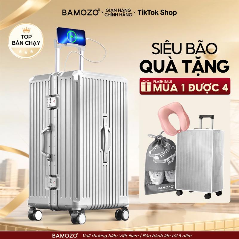 [P2 CHÁY HÀNG - MUA 1 ĐƯỢC 4] Vali Bamozo Ultrapack Khung Nhôm Size 22/24 Cao Cấp Bịt 4 Góc Chống Va Đập Bảo Hành 10 Năm _Ultrapack